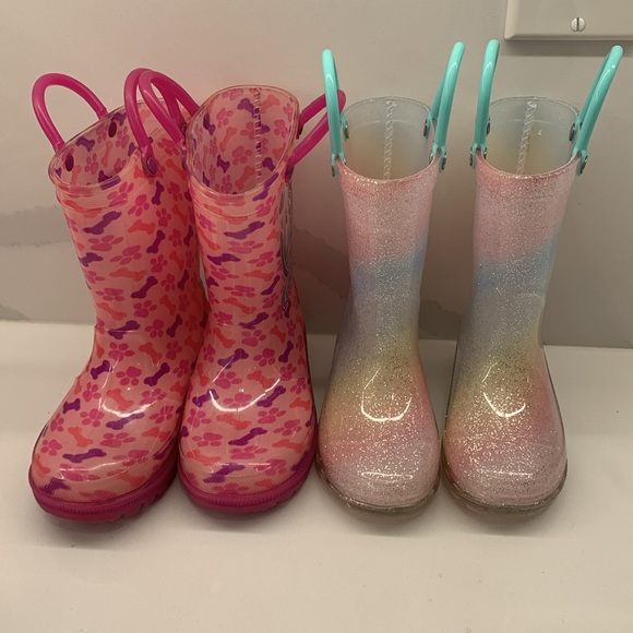 Two Pair Rain Boots sz 6 - Picture 4 of 5